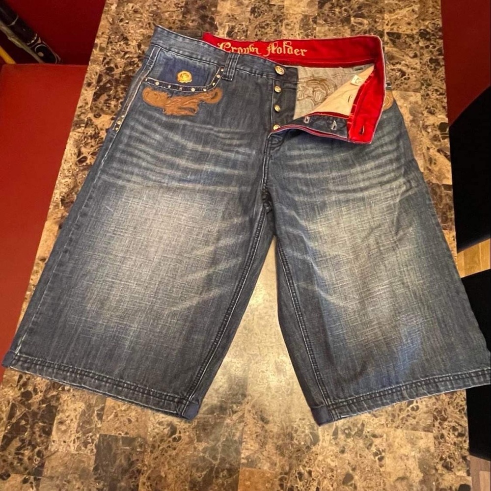 CROWN HOLDER JEAN SHORTS SZ 38